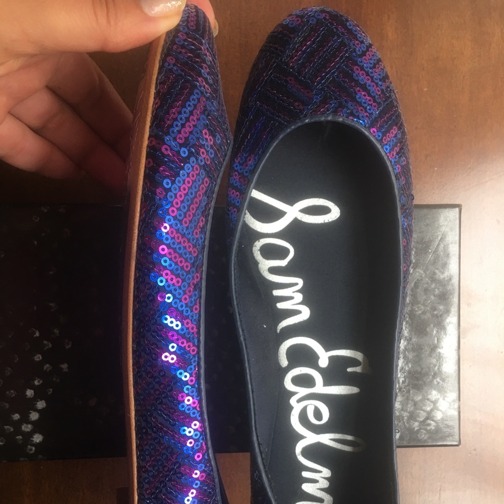 New In Box Sam Edelman Sequin Ballet Flats - Picture 2 of 6